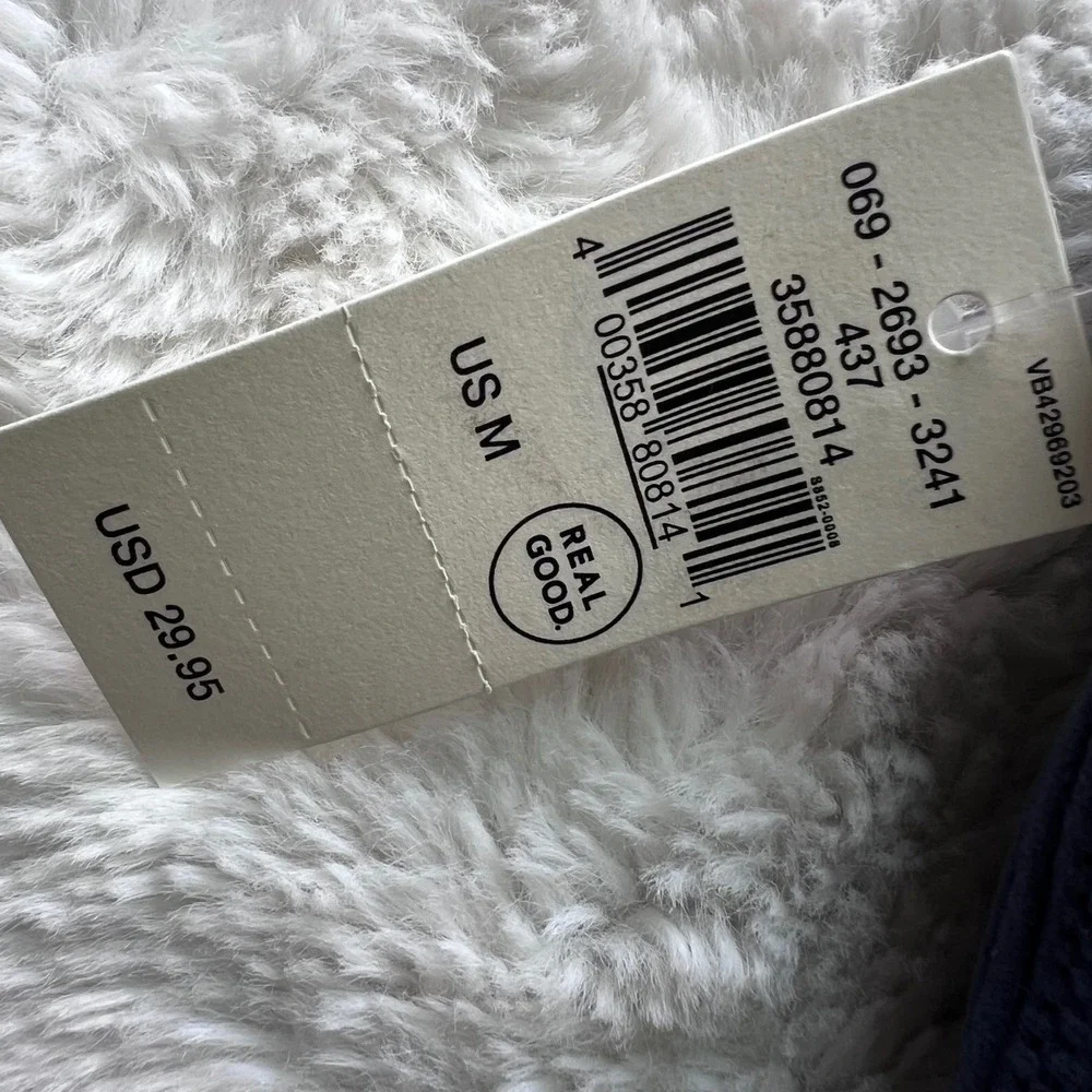 Aerie Real Good Ribbed Seamless Bralette Navy Blue V-Neck Size M 069-2693-3241